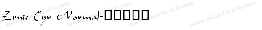 Zrnic Cyr Normal字体转换